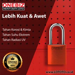 ONEBIZ Aluminium Padlock OB 14-BDA37 SAFETY PADLOCK