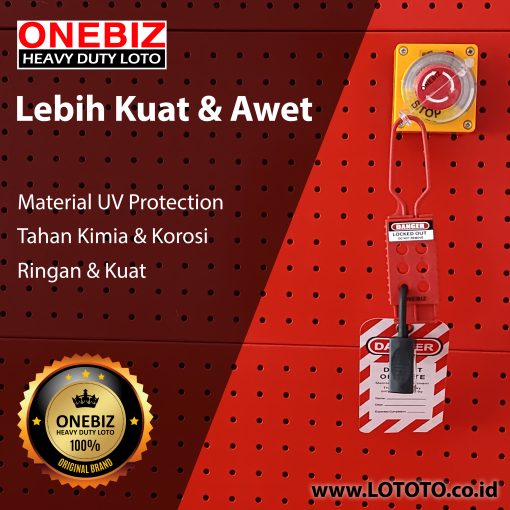 Jual ONEBIZ Switch Lockout OB 14-BDD53-1 EMERGENCY STOP LOCKOUT