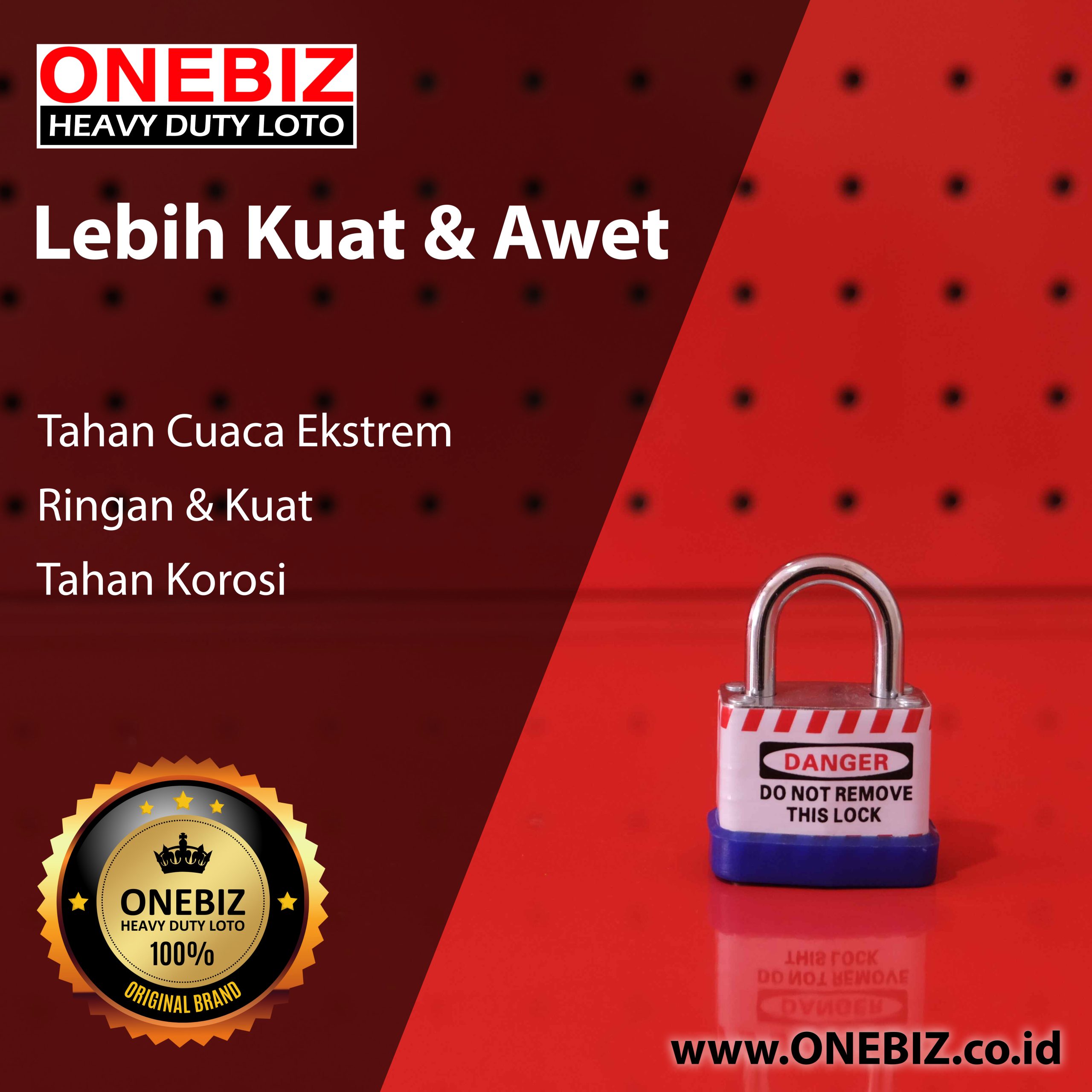 ONEBIZ Laminated Padlock OB 14-BDJ41 Laminated Stainless Safety Padlock ONEBIZ Laminated Padlock OB 14-BDJ41 Laminated Stainless Safety Padlock