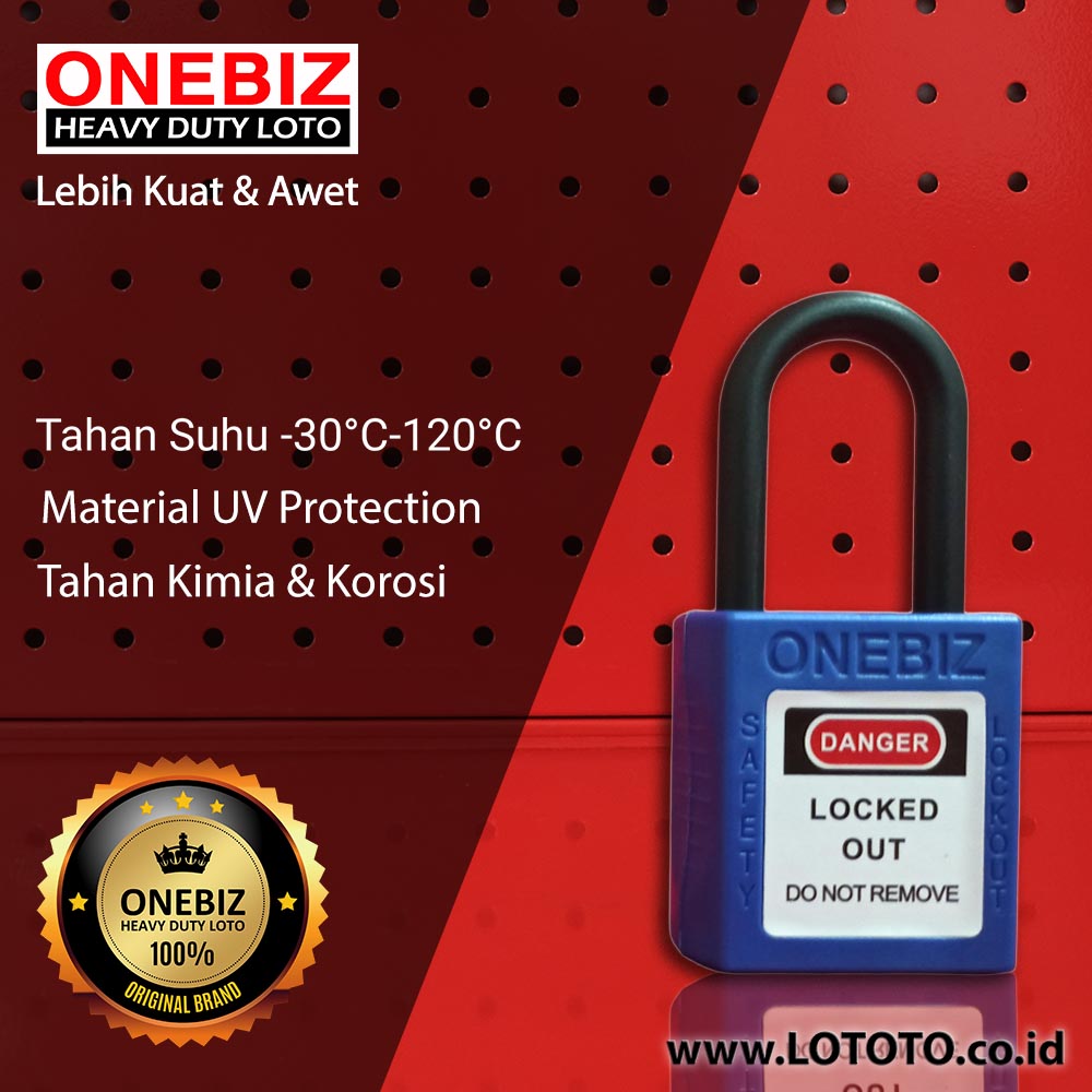 ONEBIZ Compact Safety Electrical Padlock Navy Blue OB 14-BDG13UN Thermoplastic Safety Padlock ONEBIZ Compact Safety Electrical Padlock Navy Blue OB 14-BDG13UN Thermoplastic Safety Padlock