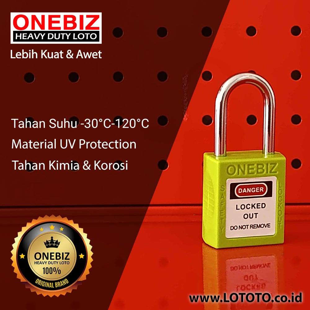 ONEBIZ Compact Safety Padlock Green OB 14-BDG04U Thermoplastic Safety Padlock ONEBIZ Compact Safety Padlock Green OB 14-BDG04U Thermoplastic Safety Padlock