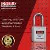 ONEBIZ Compact Safety Padlock White OB 14-BDG06U Thermoplastic Safety Padlock