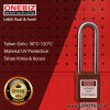 ONEBIZ Long Shackle Safety Padlock Brown OB 14-BDG29 Thermoplastic Safety Padlock