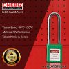 ONEBIZ Long Shackle Safety Padlock New Green OB 14-BDG24UN Thermoplastic Safety Padlock