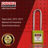 ONEBIZ Long Steel Shackle Safety Padlock Green OB 14-BDG24 Thermoplastic Safety Padlock