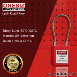 ONEBIZ Stainless Steel Shackle Safety Padlock OB 14-BDG41 CABLE SAFETY PADLOCK