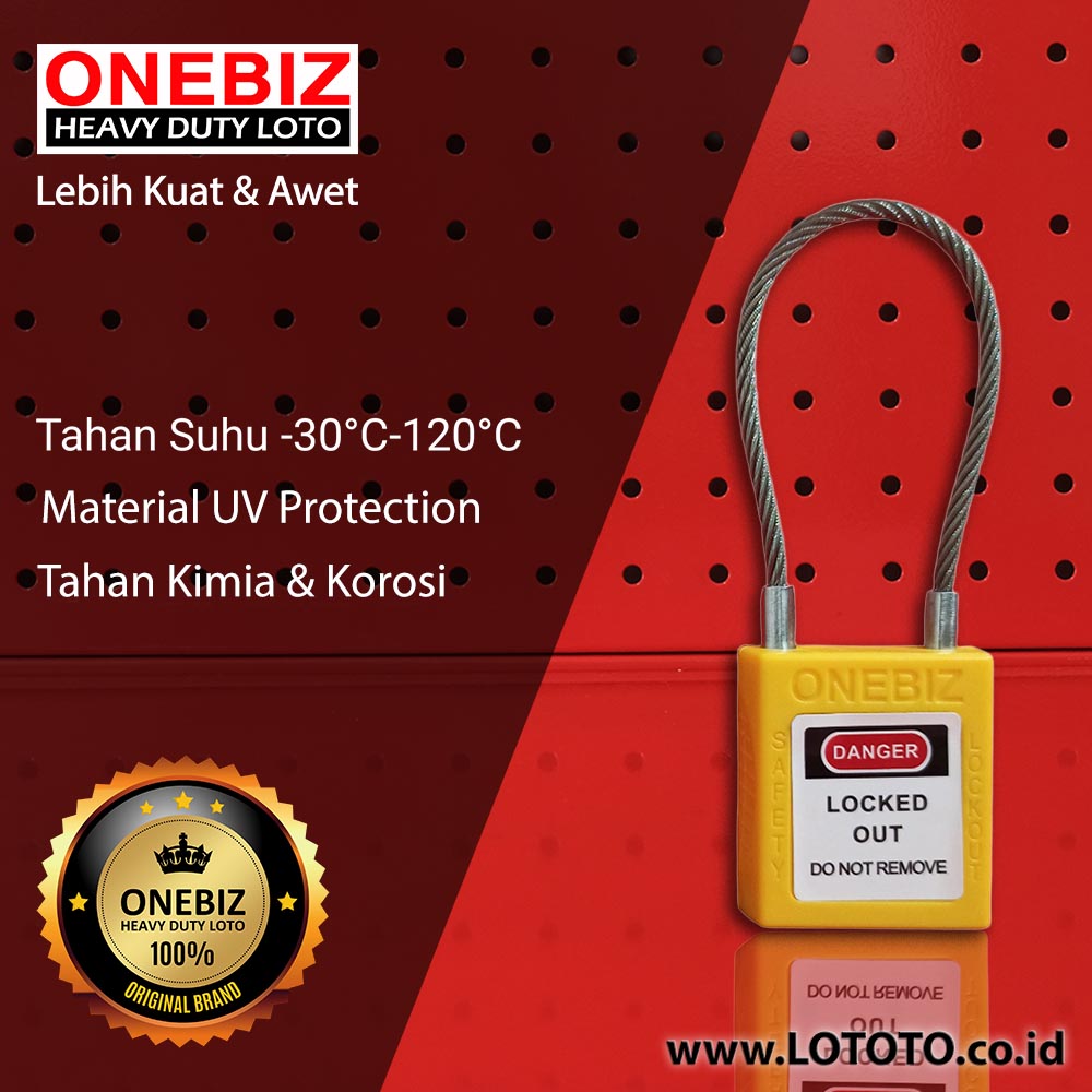 ONEBIZ Stainless Steel Shackle Safety Padlock OB 14-BDG42 CABLE SAFETY PADLOCK ONEBIZ Stainless Steel Shackle Safety Padlock OB 14-BDG42 CABLE SAFETY PADLOCK