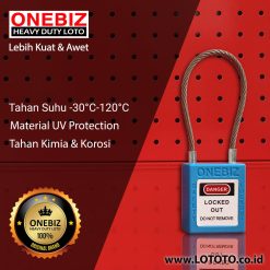 ONEBIZ Stainless Steel Shackle Safety Padlock OB 14-BDG43 CABLE SAFETY PADLOCK