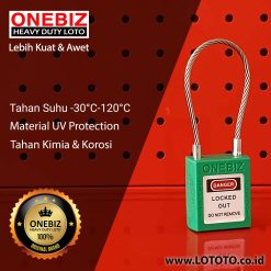ONEBIZ Stainless Steel Shackle Safety Padlock OB 14-BDG44U CABLE SAFETY PADLOCK