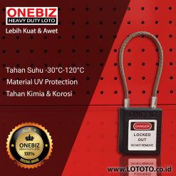 ONEBIZ Stainless Steel Shackle Safety Padlock OB 14-BDG45 CABLE SAFETY PADLOCK