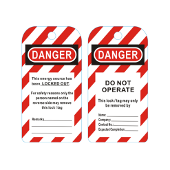 ONEBIZ Tags Do Not Operate Safety Tag OB 14-BDP01 Made from PVC Water Oil Proof