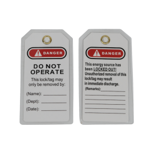ONEBIZ Tags Do Not Operate Safety Tag OB 14-BDP02W Made from PVC