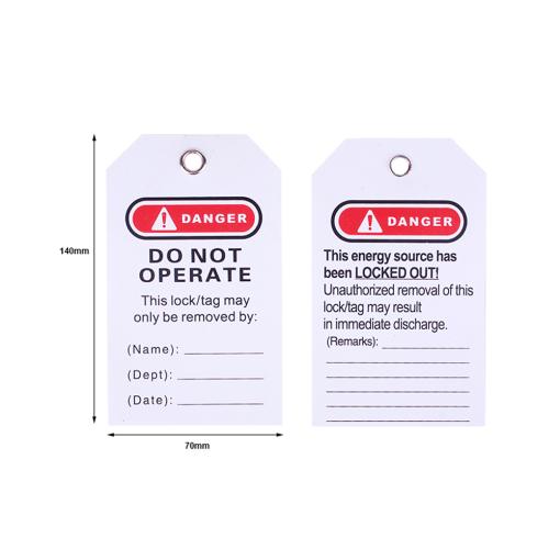 ONEBIZ Tags Do Not Operate Safety Tag OB 14-BDP02 Made from PVC
