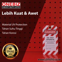 ONEBIZ Tags Do Not Operate Safety Tag OB 14-BDP01 Made from PVC Water & Oil Proof