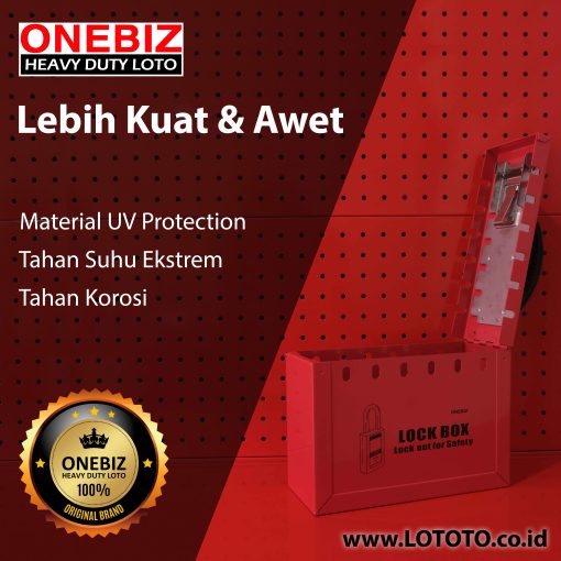 ONEBIZ Lockout Kit Portable Steel Safety Lockout Kit OB 14-BDX01 LOCKOUT STATION