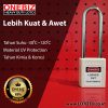 ONEBIZ Long Steel Shackle Safety Padlock White OB 14-BDG26 Thermoplastic Safety Padlock