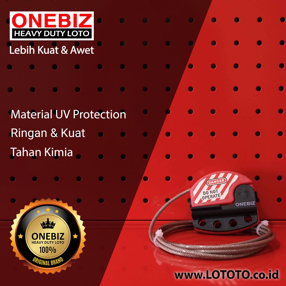 ONEBIZ Adjustable Cable Lockout 1.8m OB 14-BDL11-1 Stainless Steel Cable Lockout ONEBIZ Adjustable Cable Lockout 1.8m OB 14-BDL11-1 Stainless Steel Cable Lockout