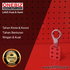 ONEBIZ Aluminum Lockout Hasp 1” (25 mm) Jaw Clearance OB 14-BDK11 PA Coated Aluminum HASP