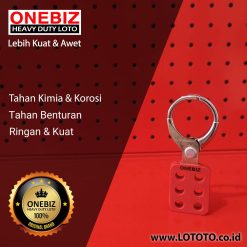 ONEBIZ Aluminum Lockout Hasp 1.5” (38 mm) Jaw Clearance OB 14-BDK12 PA Coated Aluminum HASP