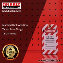 ONEBIZ Tags Do Not Operate Safety Tag OB 14-BDP01 Made from PVC Water & Oil Proof