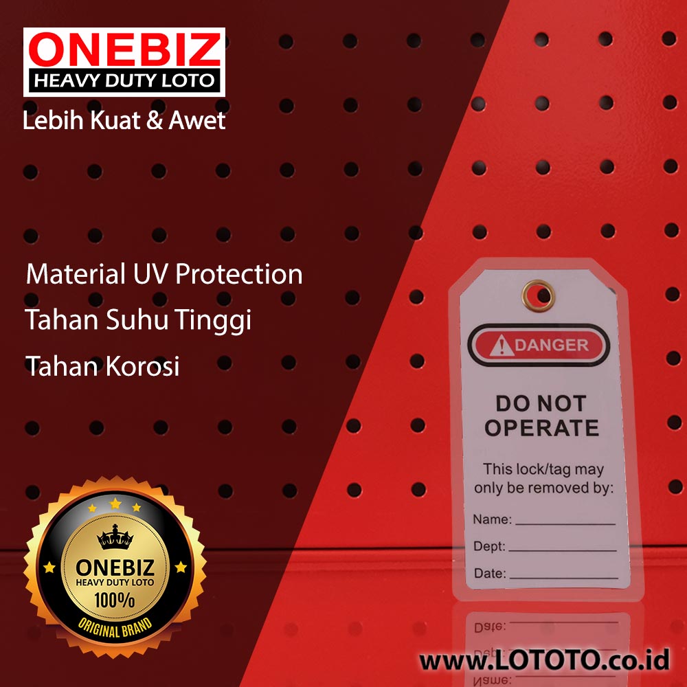 ONEBIZ Tags Do Not Operate Safety Tag OB 14-BDP02W Made from PVC ONEBIZ Tags Do Not Operate Safety Tag OB 14-BDP02W Made from PVC