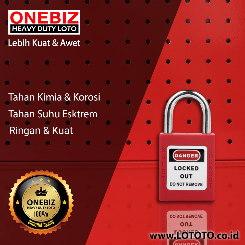 ONEBIZ Ultrashort Steel Shackle Safety Padlock Red OB 14-BDG61 6D×20H mm steel shackle D type KD with 2 key ONEBIZ Ultrashort Steel Shackle Safety Padlock Red OB 14-BDG61 6D×20H mm steel shackle D type KD with 2 key