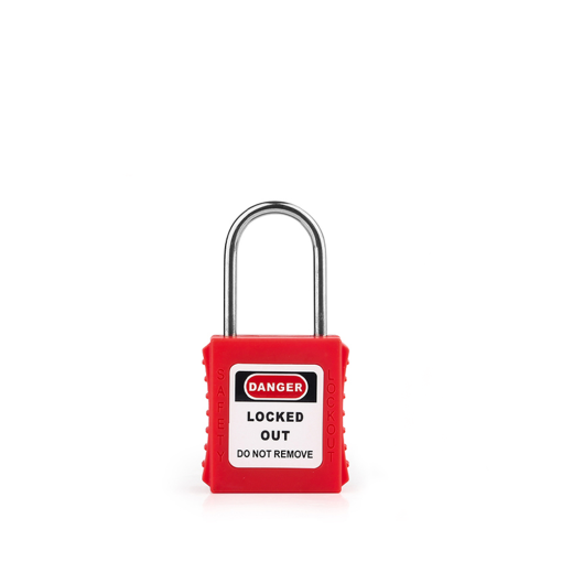 Jual Thin Steel Shackle Safety Padlock Red OB