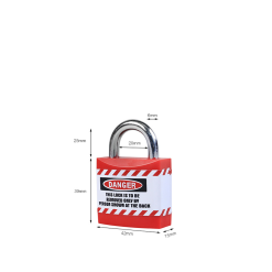 ONEBIZ Jacket Safety Padlock Red OB 14-BDJ01 A×B×C×D 16×6×39×42 mm
