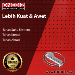 Jual ONEBIZ Cable Lockout OB 14-BDAL61-1 Aluminum Material Stainless Steel Cable Dia. 4mm Length 1.5m