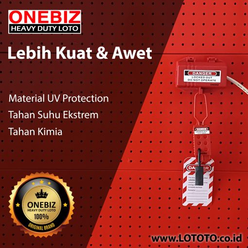 Jual ONEBIZ Electrical Plug Lockout OB 14-BDD42 65mm×65mm×118mm For 110V - 220V plug (cable diameter 20 mm)