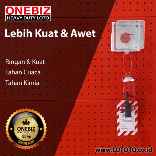 ONEBIZ Emergency Stop Lockout OB 14-BDD60-5 Base Inner Size 84x84mm Inner H 100.5mm Base Size 104x104mm Outer H 103mm