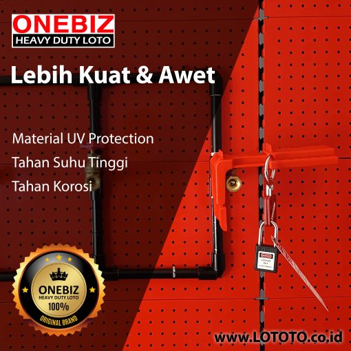 Jual ONEBIZ Adjustable Ball Valve Lockout OB 14-BDF06 1.5” to 2.5” (37.5 - 62.5mm)