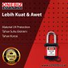 Jual ONEBIZ Dustproof Safety Padlock Black OB 14-BDG01DP-B 6D×38H mm Steel shackle with black dustproof cover D type KD with 2 key