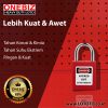 Jual ONEBIZ Ultrashort Steel Shackle Safety Padlock Red OB 14-BDG61 6D×20H mm steel shackle D type KD with 2 key