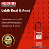 ONEBIZ Thin Nylon Shackle Safety Padlock Red OB 14-BDG71N-B 4D×38H mm Thin Nylon Shackle B type KD with 2 key