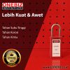 ONEBIZ Long Body Safety Padlock Red OB 14-BDG81-B 6D×38H mm Steel shackle 75mm long body B type KD with 2 key