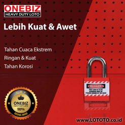 Jual ONEBIZ Jacket Safety Padlock Red OB 14-BDJ11 A×B×C×D 24×6×39×42 mm