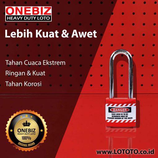 Jual ONEBIZ Jacket Safety Padlock Red OB 14-BDJ31 A×B×C×D 65×6×39×42 mm