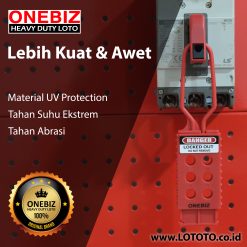 ONEBIZ Plastic Lockout Hasp 43 mm x 173 mm OB 14-BDK42 Nylon Non-Conductive Lockout Hasp