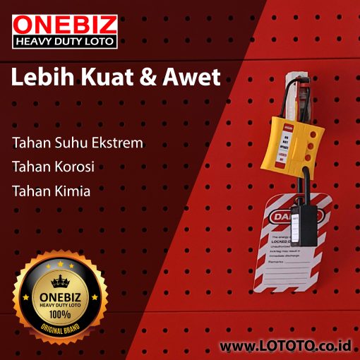 Jual ONEBIZ Nylon Lockout HASP OB 14-BDK45 Thin shackle (3mm) 61mm × 107mm