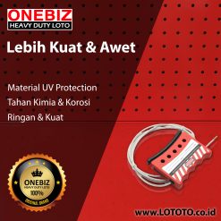 Jual ONEBIZ Universal Cable Lockout OB 14-BDL02-4 Stainless Steel Cable Dia. 4mm Length 1.8m