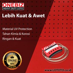 Jual ONEBIZ Universal Cable Lockout OB 14-BDL02-4 Stainless Steel Cable Dia. 4mm Length 1.8m