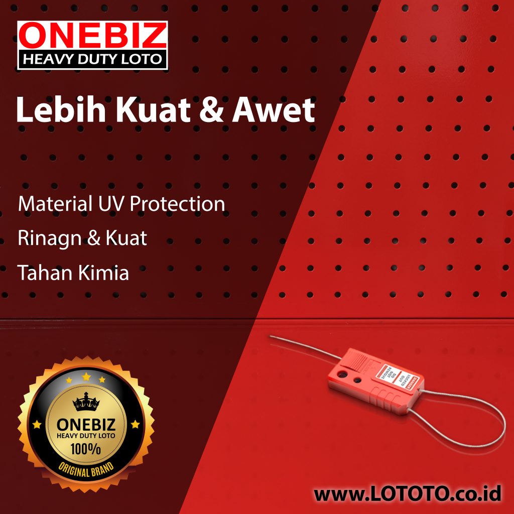 Jual ONEBIZ Cable Lockout OB 14-BDL42 Stainless Steel Cable