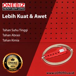 Jual ONEBIZ Cable Lockout OB 14-BDL61-2 Stainless Steel Cable Dia. 4mm Length 1.8m