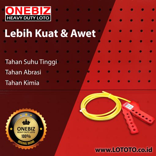 Jual ONEBIZ Cable Lockout OB 14-BDL61-3 Stainless Steel Cable Dia. 4mm Length 1.8m