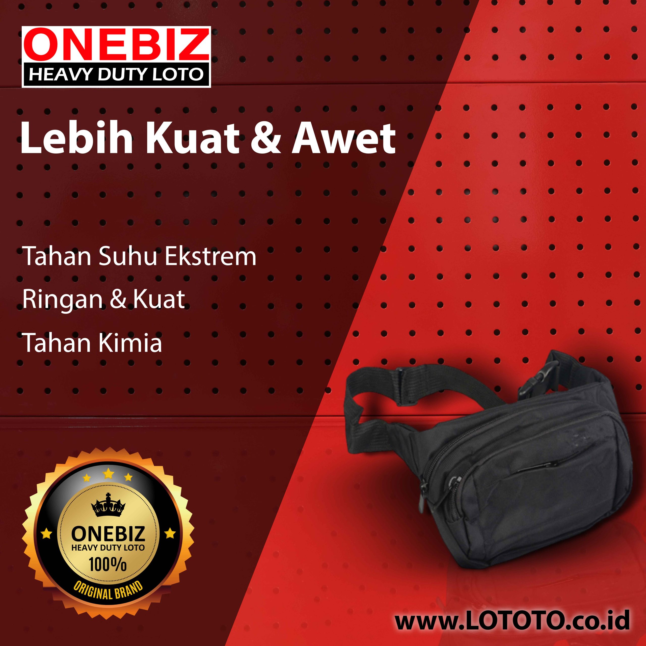 Jual ONEBIZ Safety Lockout Waist Bag OB 14-BDZ01 180mm×50mm×150mm