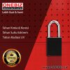 ONEBIZ Aluminium Padlock Black OB 14-BDA25D Body Size 38x46x19mm Shackle Height 38mm Oxidation Surface with 2 key
