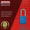 ONEBIZ Aluminium Padlock Blue OB 14-BDA23D Body Size 38x46x19mm Shackle Height 38mm Oxidation Surface with 2 key