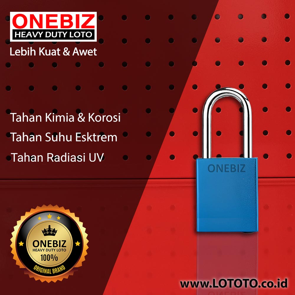 ONEBIZ Aluminium Padlock Blue OB 14-BDA23D Body Size 38x46x19mm Shackle Height 38mm Oxidation Surface with 2 key ONEBIZ Aluminium Padlock Blue OB 14-BDA23D Body Size 38x46x19mm Shackle Height 38mm Oxidation Surface with 2 key