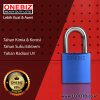 ONEBIZ Aluminium Padlock Blue OB14-BDA43 5mm Diameter Shackle 33x33x20mm Oxidation Surface with 2 key